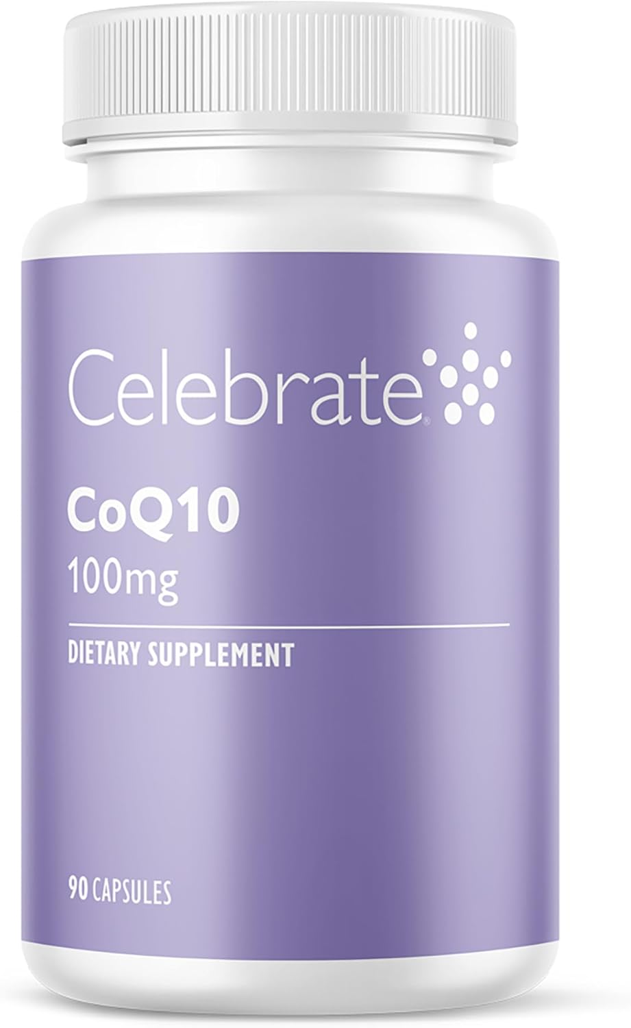 CoQ10 100mg Supplement for Heart, Brain Health & Energy - Gluten Free, Non-GMO - 90 Capsules by Celebrate Vitamins