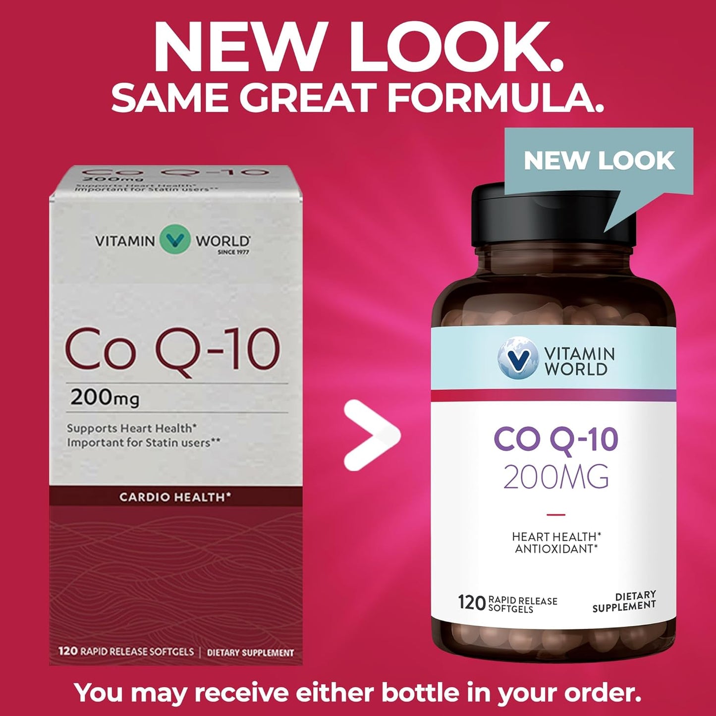CoQ10 200 mg Softgels for Antioxidant & Heart Health Support - 120 Rapid Release Gluten Free Supplements