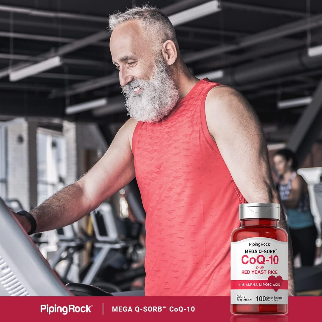 CoQ10 with Red Yeast Rice & Alpha Lipoic Acid - 100 Capsules, Non-GMO, Gluten Free Supplement