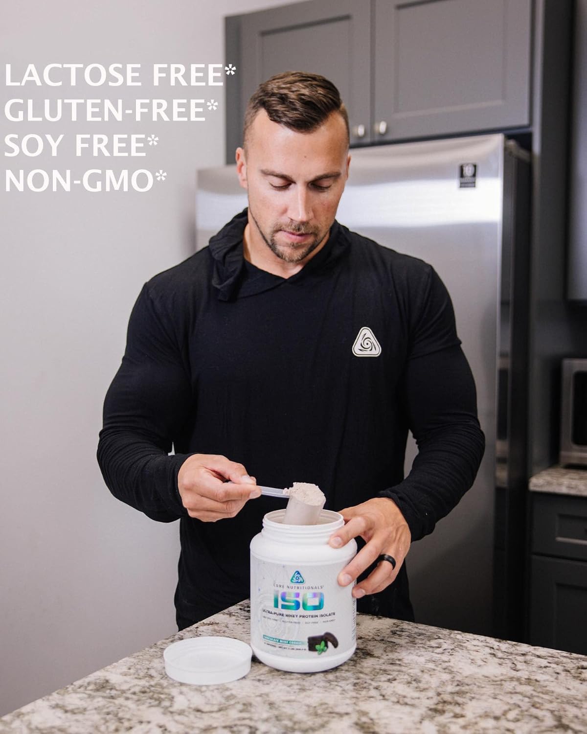 Core Nutritionals ISO Whey Protein Isolate - Cappucino Flavor, 25g Protein, 32 Servings, No Artificial Fillers