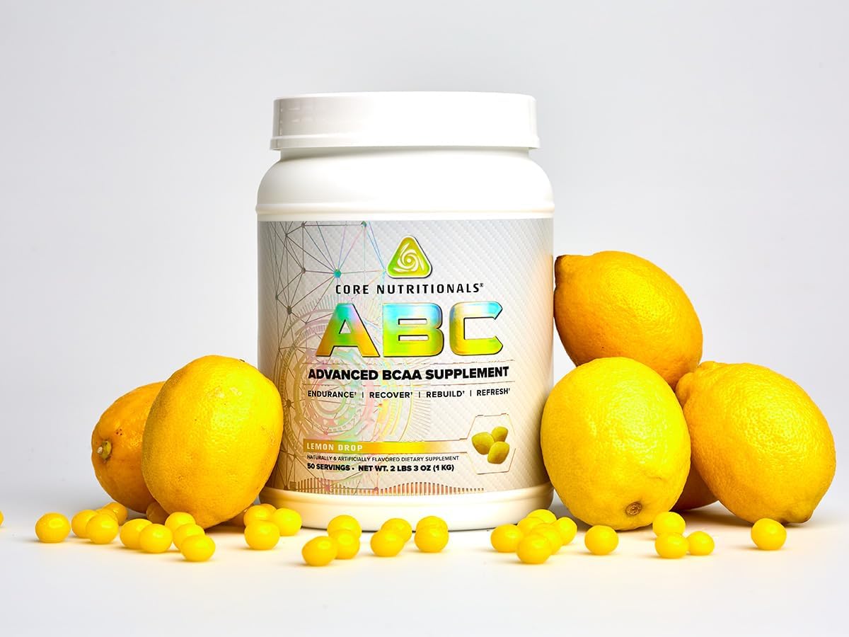 Core Nutritionals Platinum ABC Intra-Workout BCAA Supplement - Lemon Drop Flavor - 20 Servings - Enhanced with Glutamine, Beta Alanine, and Citrulline Malate