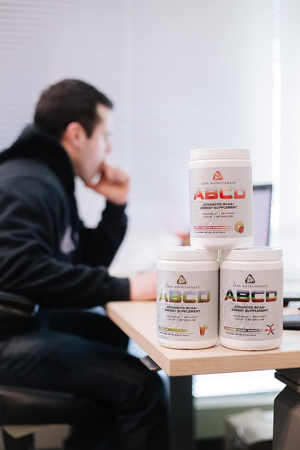 Core Nutritionals Platinum ABCD Advanced BCAA Energy Supplement - Enhances Endurance, Recovery, Focus - 30 Servings - Australian Gummy Snakes Flavor