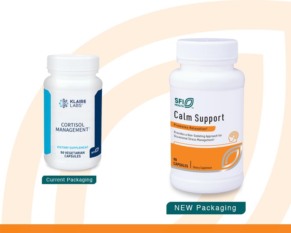 Cortisol Management Supplement with Honokiol & Ashwagandha - Herbal Stress Support (90 Capsules) by Klaire Labs