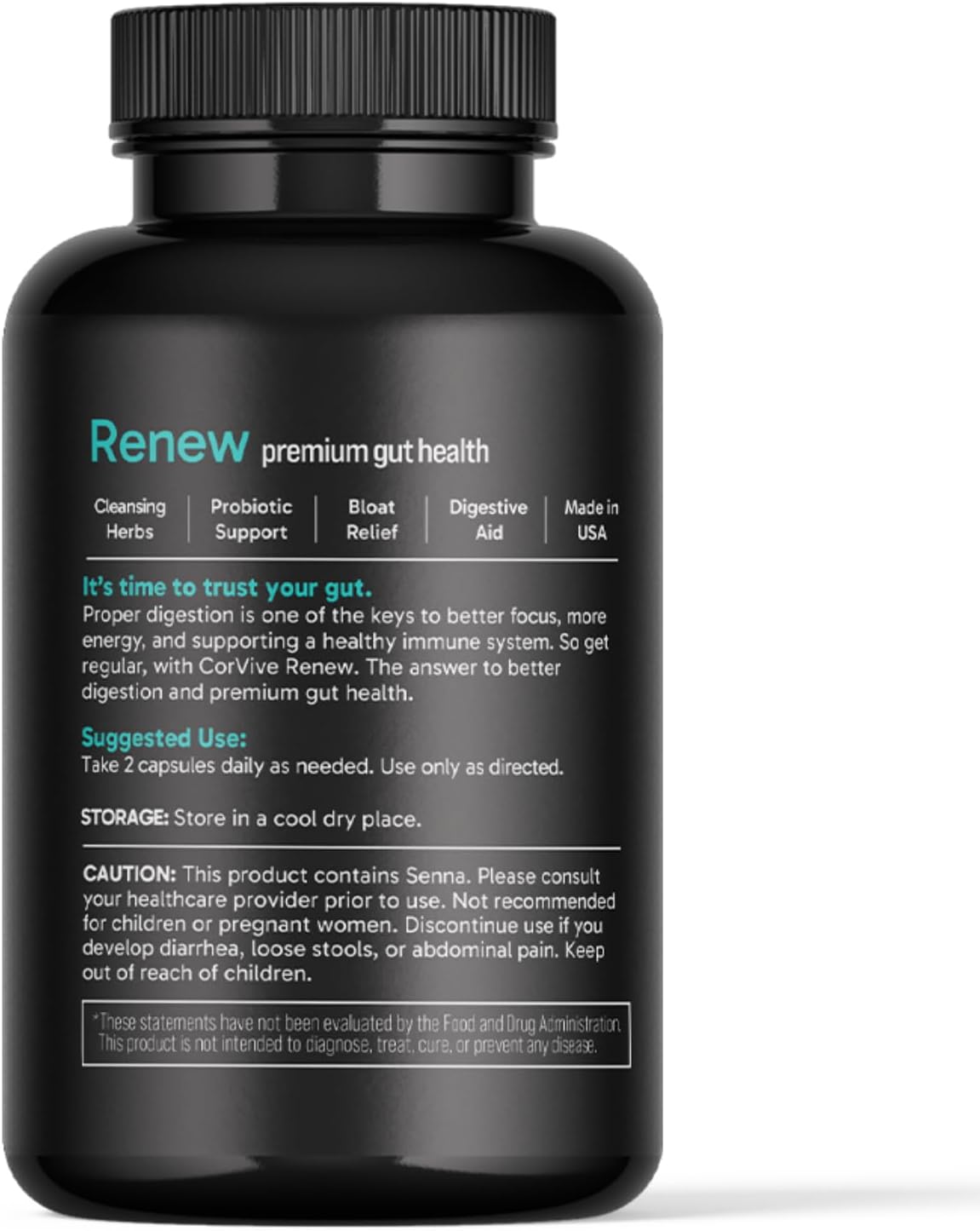CorVive Renew Cleanse Supplement - 30 Servings, 60 Capsules, Unflavored Formula for Detox and Cleanse