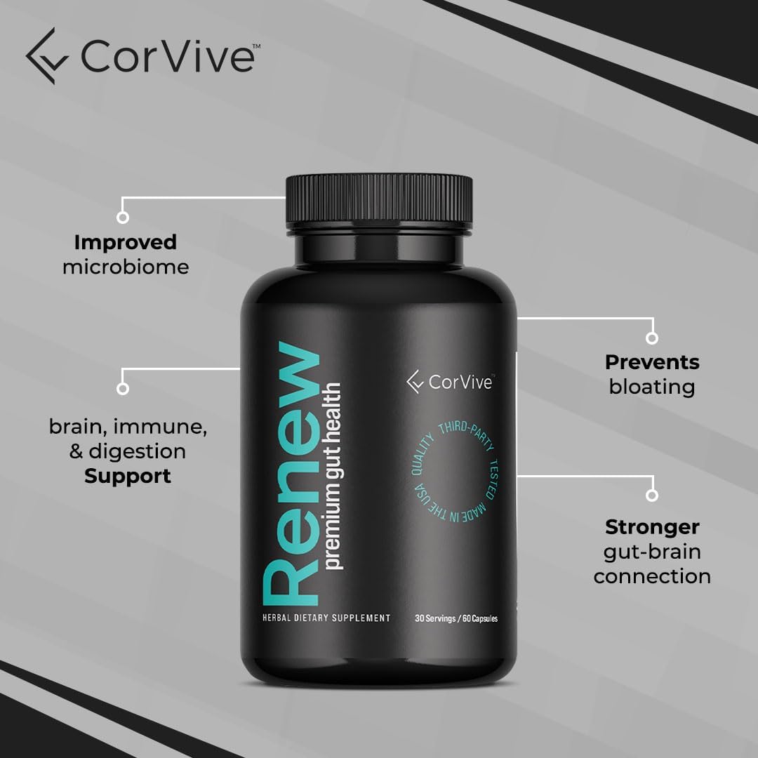 CorVive Renew Cleanse Supplement - 30 Servings, 60 Capsules, Unflavored Formula for Detox and Cleanse