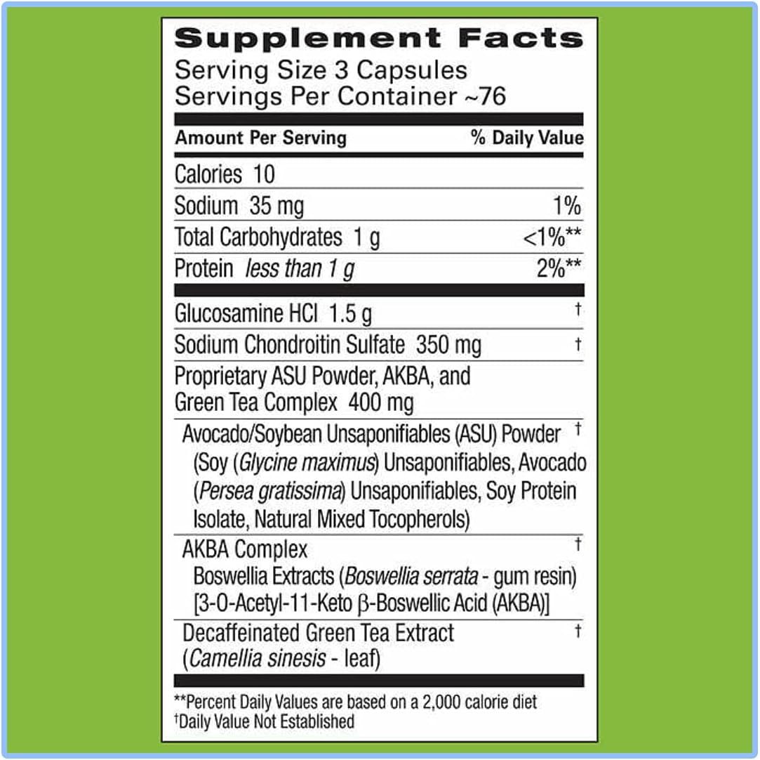 Cosamin DS Joint Health Supplement with Glucosamine, Chondroitin, and AKBA - 230 Capsules for Active Lifestyle