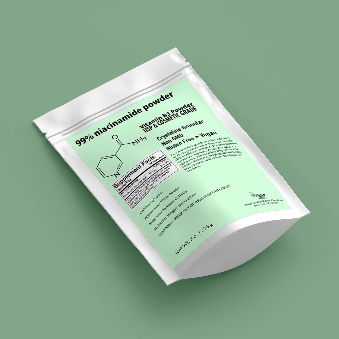 Cosmetic Grade Niacinamide Powder - 2oz / 56g for DIY Niacinamide Serum