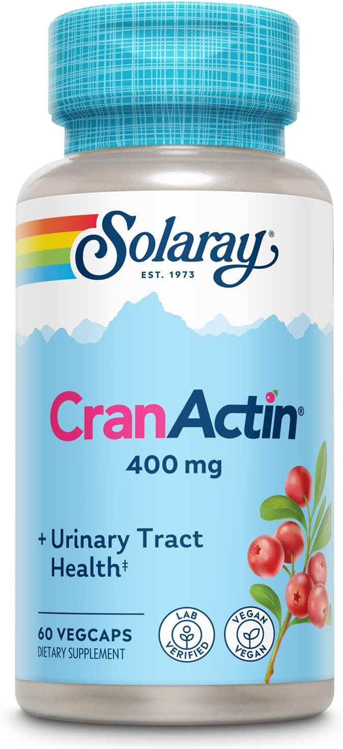 CranActin Cranberry Extract Capsules - 400mg Supplement for Bladder Health - Supports Urinary Tract with Vitamin C - Vegan, 60-Day Guarantee - 60 VegCaps
