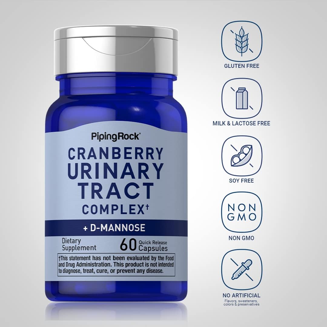 Cranberry Complex & Probiotic Blend Capsules for Women's Urinary Tract Health | 60 ct | Advanced Formula | Non-GMO, Gluten Free