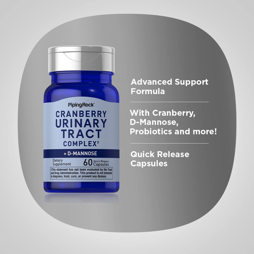 Cranberry Complex & Probiotic Blend Capsules for Women's Urinary Tract Health | 60 ct | Advanced Formula | Non-GMO, Gluten Free