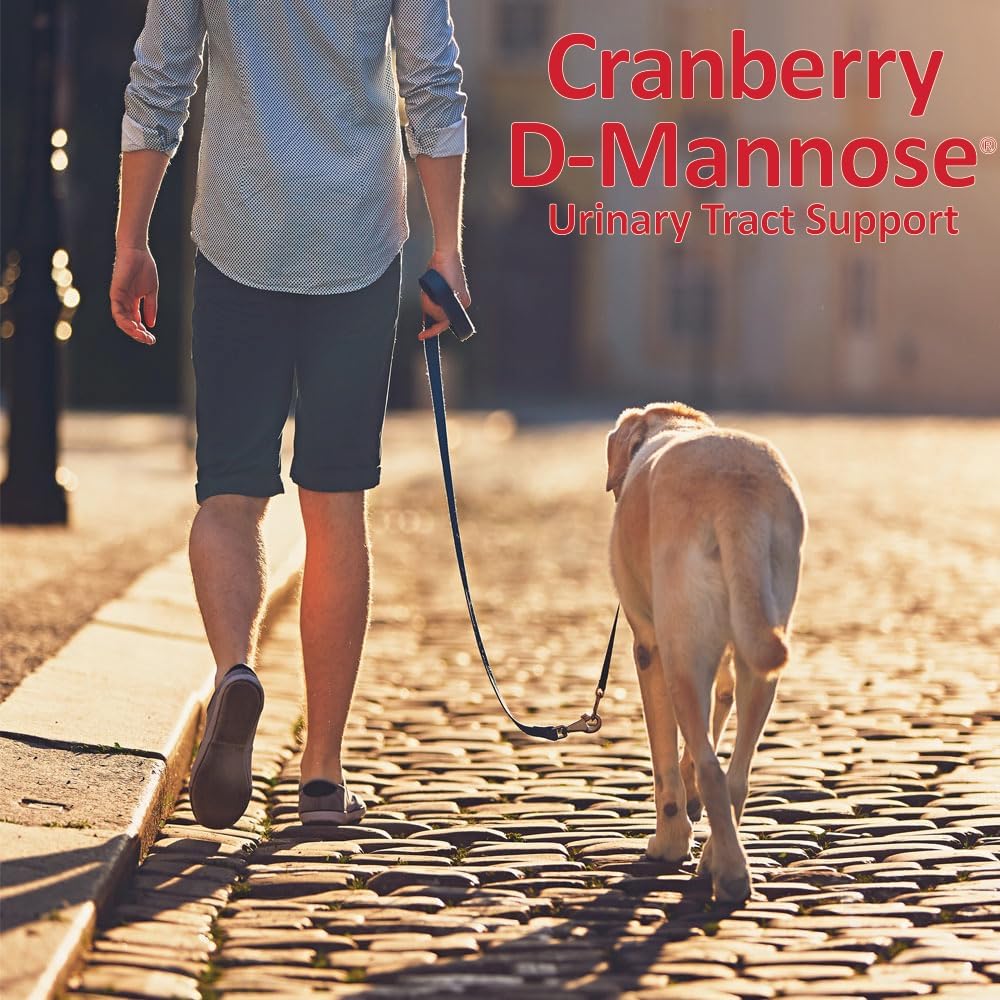 Cranberry D-Mannose Urinary Tract Support Supplement for Cats and Dogs - Bladder and UTI Treatment - 120 Soft Chews - Made in USA