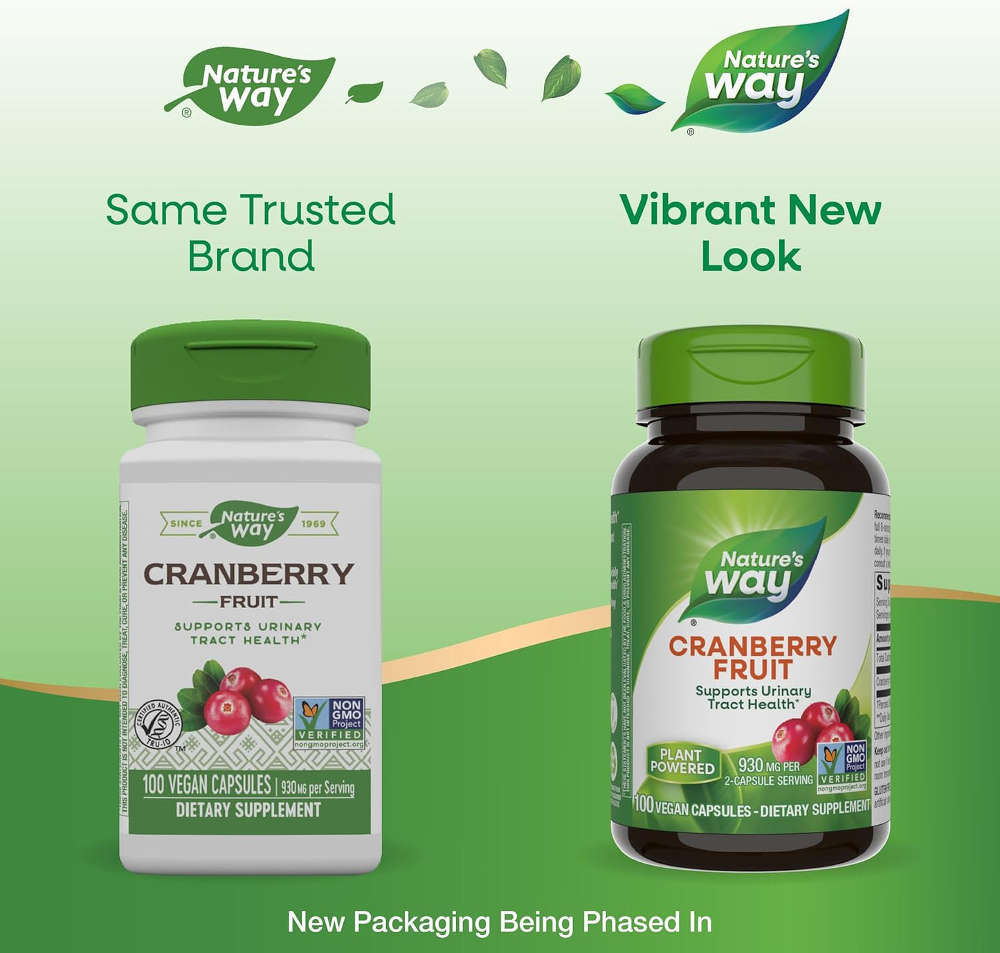 Cranberry Fruit Capsules for Urinary Tract Health - 930mg, 100ct - Nature's Way
