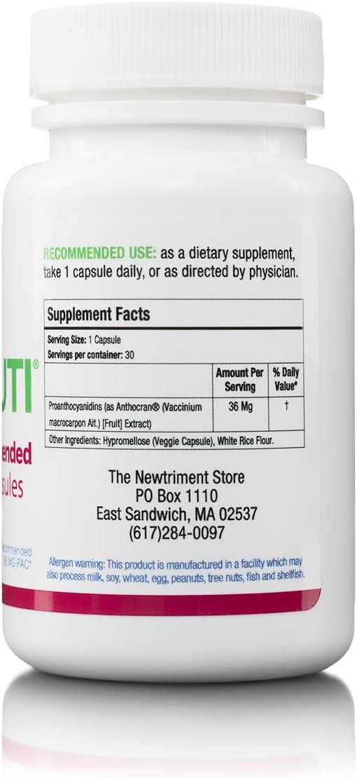 Cranberry Plus Capsules - 36mg PAC for Ultimate UTI Protection, No Additives, 30-Day Supply, Pharmacist Recommended