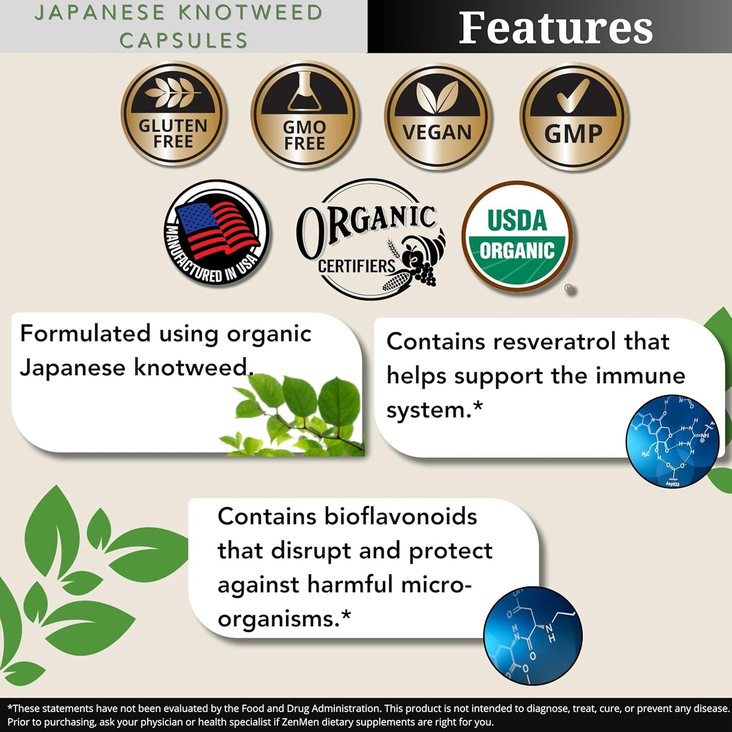 Cravings Management and Japanese Knotweed Capsules Bundle for Overall Wellness