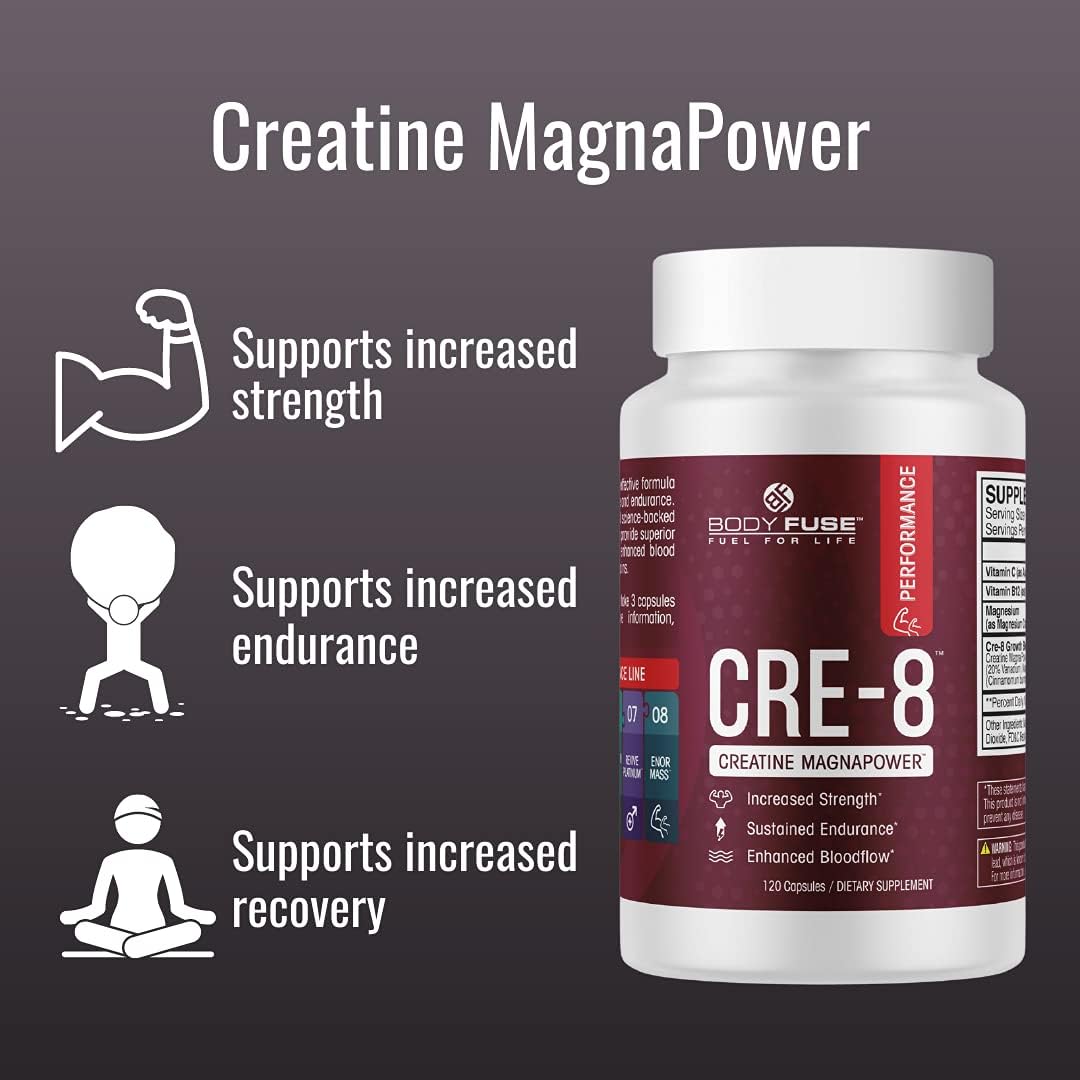 CRE-8 Creatine Powder for Enhanced Strength, Endurance, and Recovery - 40 Servings