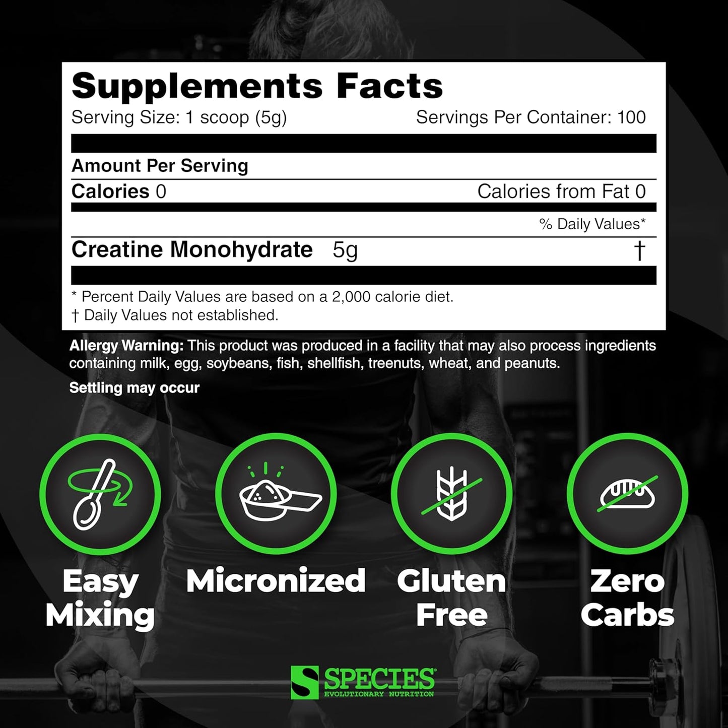 Crealyze Creatine Powder - 100% Creatine Monohydrate for Lean Muscle, Endurance, Strength - Post Workout Recovery - Gluten-Free - Unflavored - 17.6 Oz