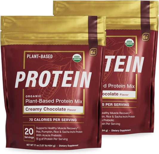 Creamy Chocolate Pea Protein Powder - Plant-Based Vegan Blend | Keto-Friendly & Gluten-Free - 40 Servings