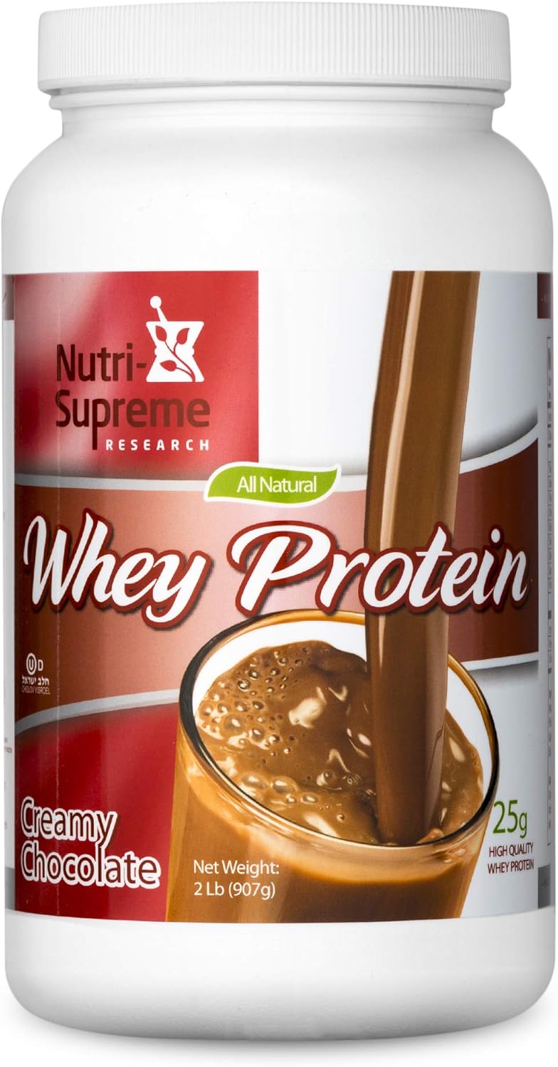 Creamy Chocolate Whey Protein Powder - 2lbs - Cholov Yisroel Dairy - Nutri-Supreme Research