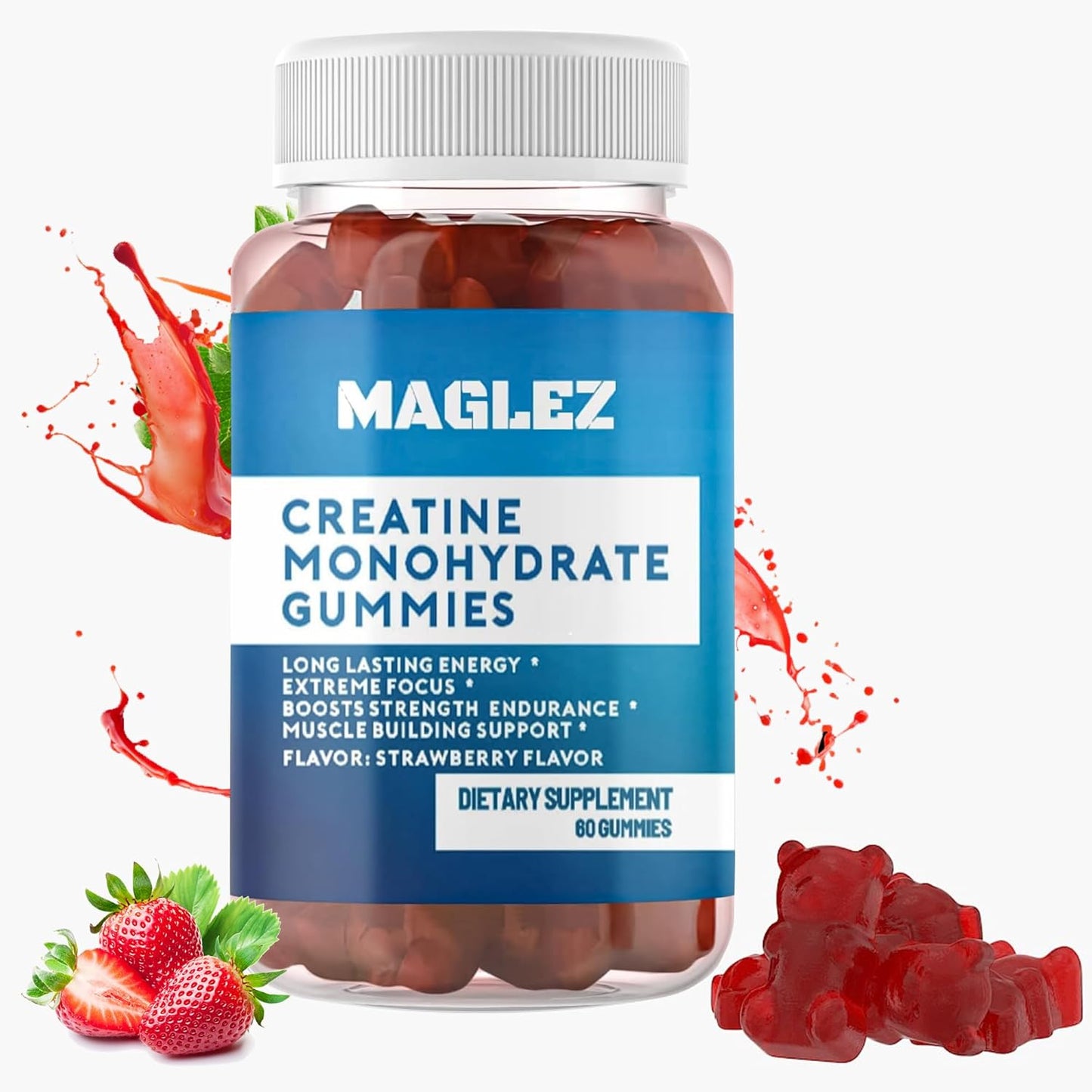 Creatine Gummies for Strength & Muscle Builder - 2g Per Gummy - Workout Recovery, Anaerobic Endurance - Vegan & Gluten-Free Formula, No Bloating - BoostGo Australia