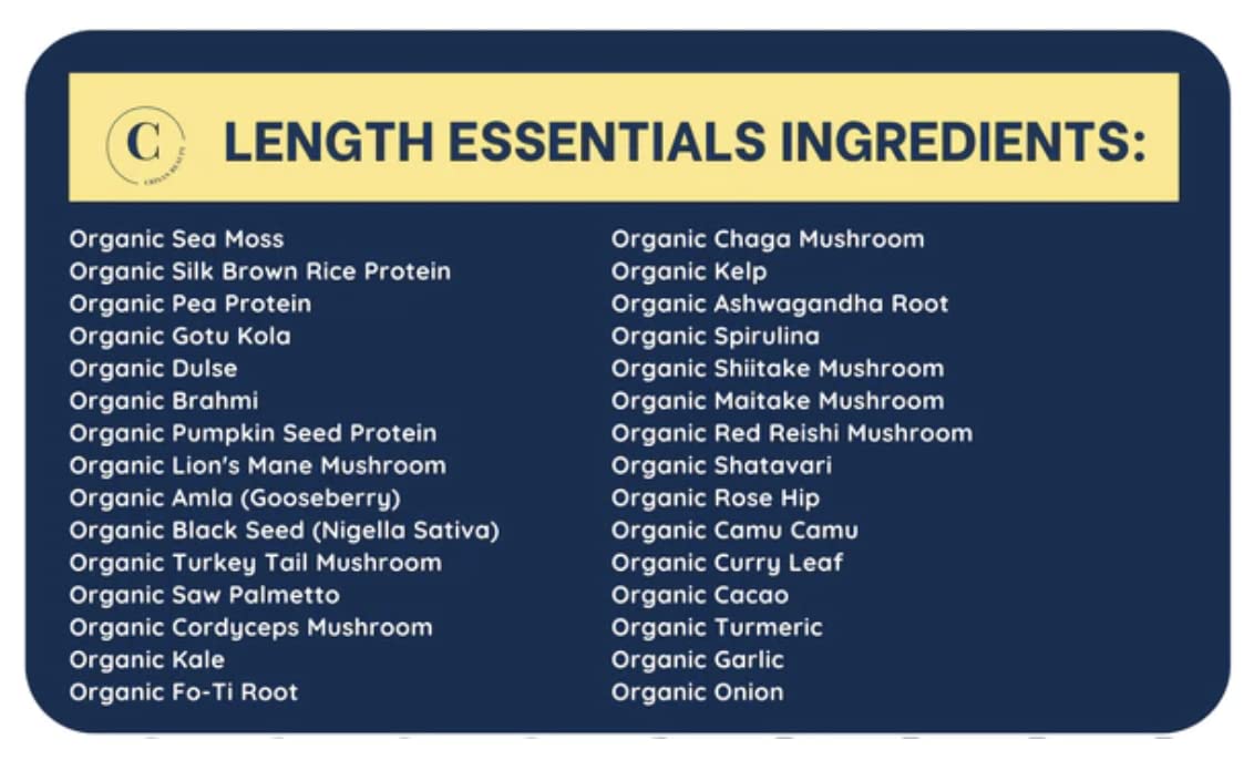CRISAN Hair Strength Powder Supplement with Sea Moss & Adaptogens for Complete Hair Length Essentials