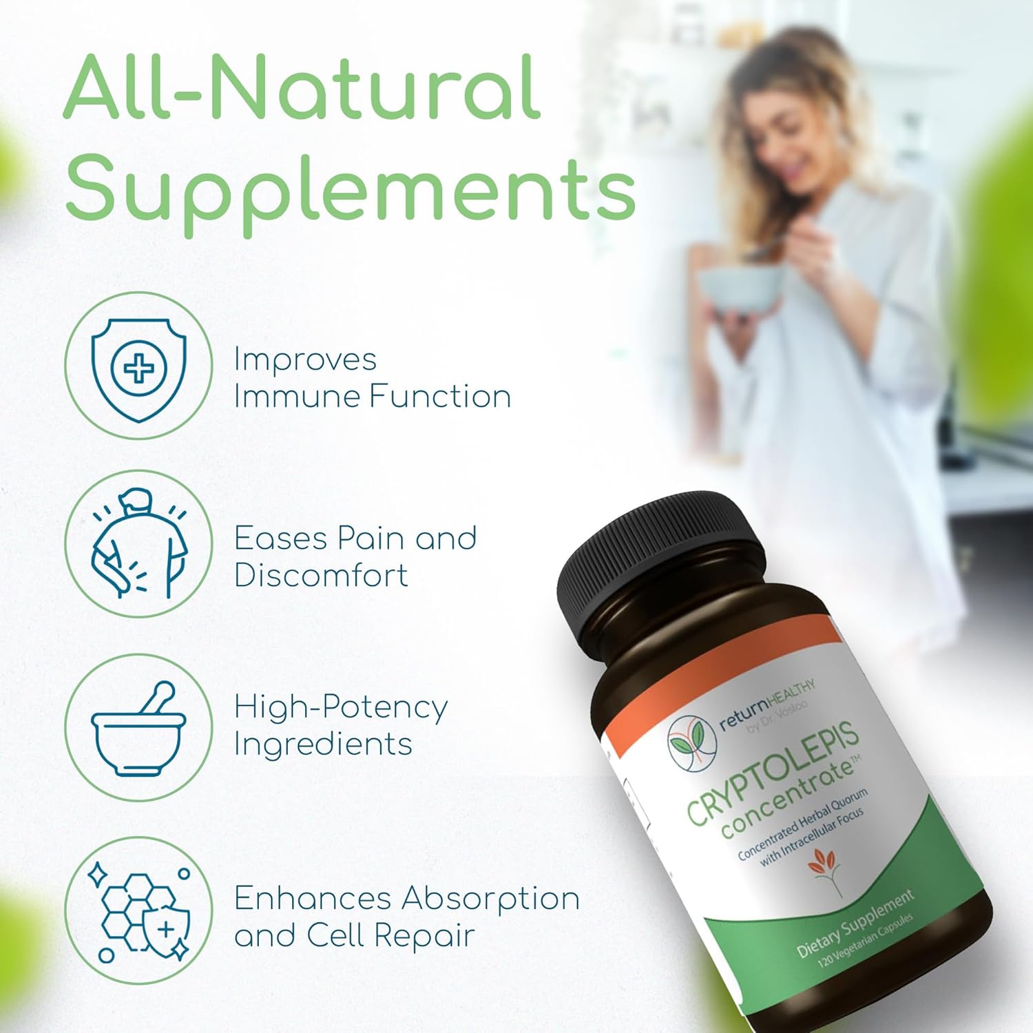 Cryptolepis Sanguinolenta Supplement for Immunity Boost - Concentrated Herbal Antioxidant with 120 Capsules - BoostGo Australia