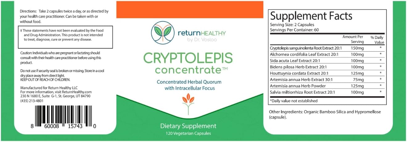 Cryptolepis Sanguinolenta Supplement for Immunity Boost - Concentrated Herbal Antioxidant with 120 Capsules - BoostGo Australia