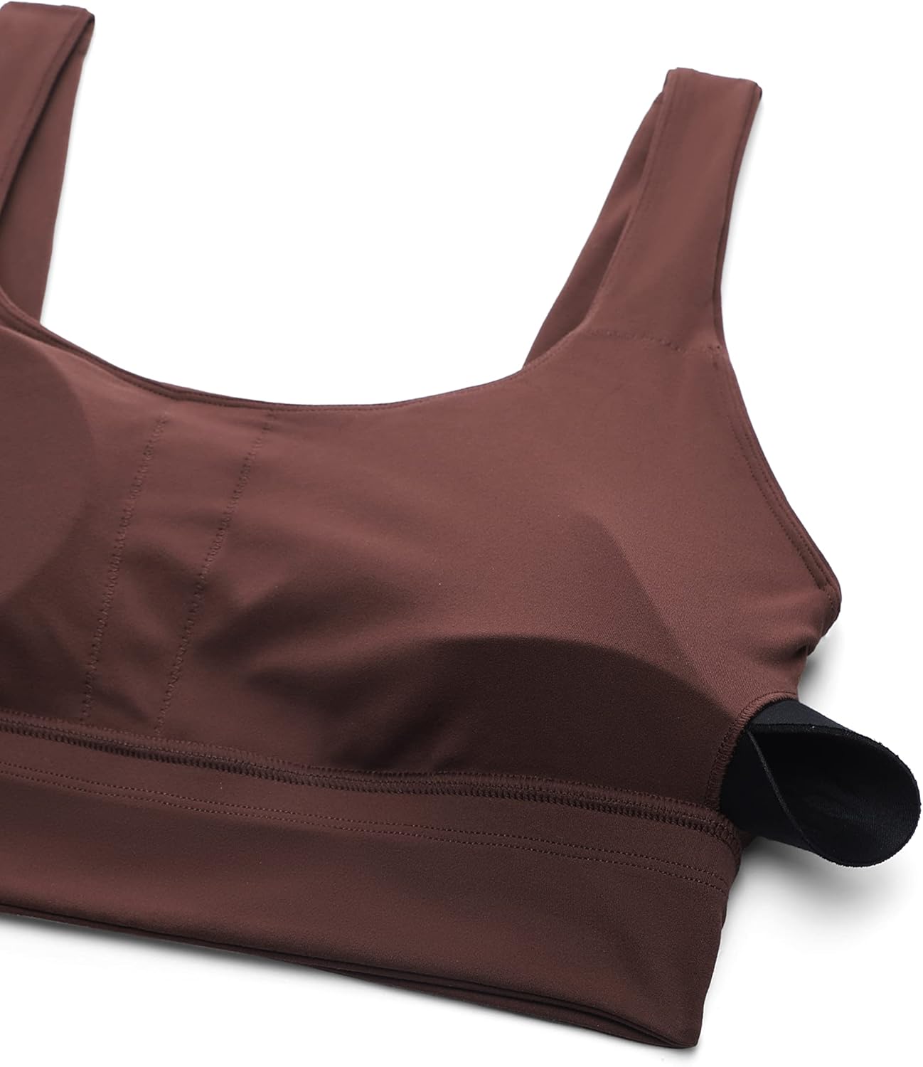 CRZ YOGA Women's Butterluxe U-Back Sports Bra with Scoop Neck and Padded Built-In Crop Top for Low-Impact Workouts