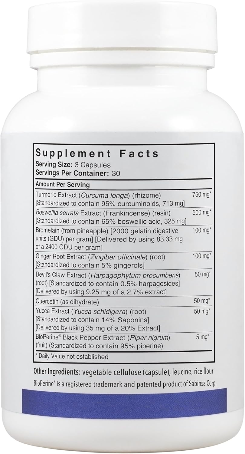 CT Joint Support Supplement with Turmeric & Boswellia - 90 Capsules for Healthy Connective Tissue & Joints