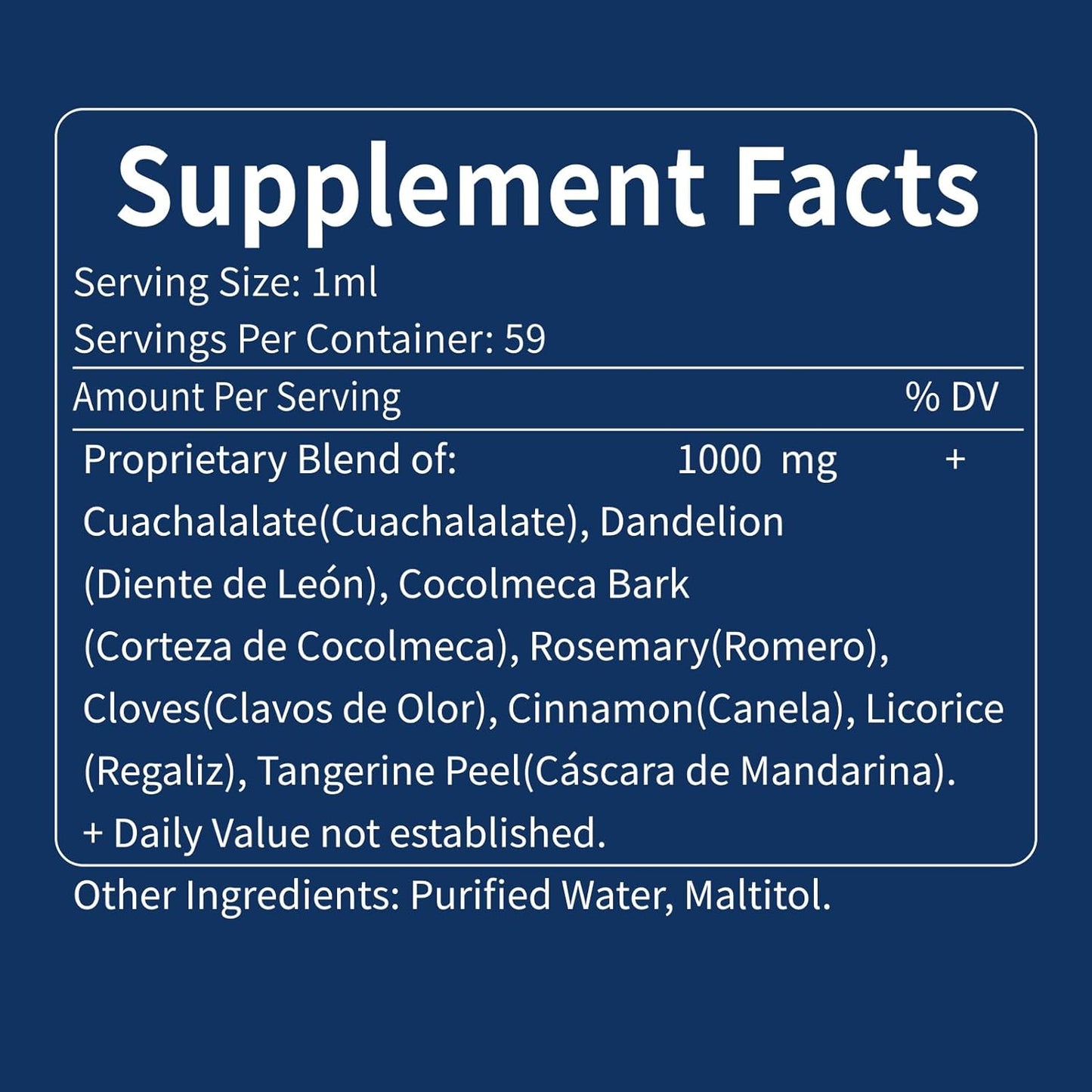 Cuachalalate & Corteza de Cocolmeca Digestive Health Drops - Gut Support Supplement with Cinnamon & Dandelion Extract Liquid - Bloating Relief & Detox Cleanse - 2oz