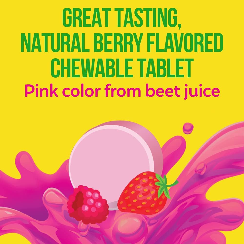 Culturelle Kids Chewable Probiotic, Ages 3+, Pediatrician-Recommended, Berry Flavor, Daily Digestive & Immune Support, 2 Month Supply