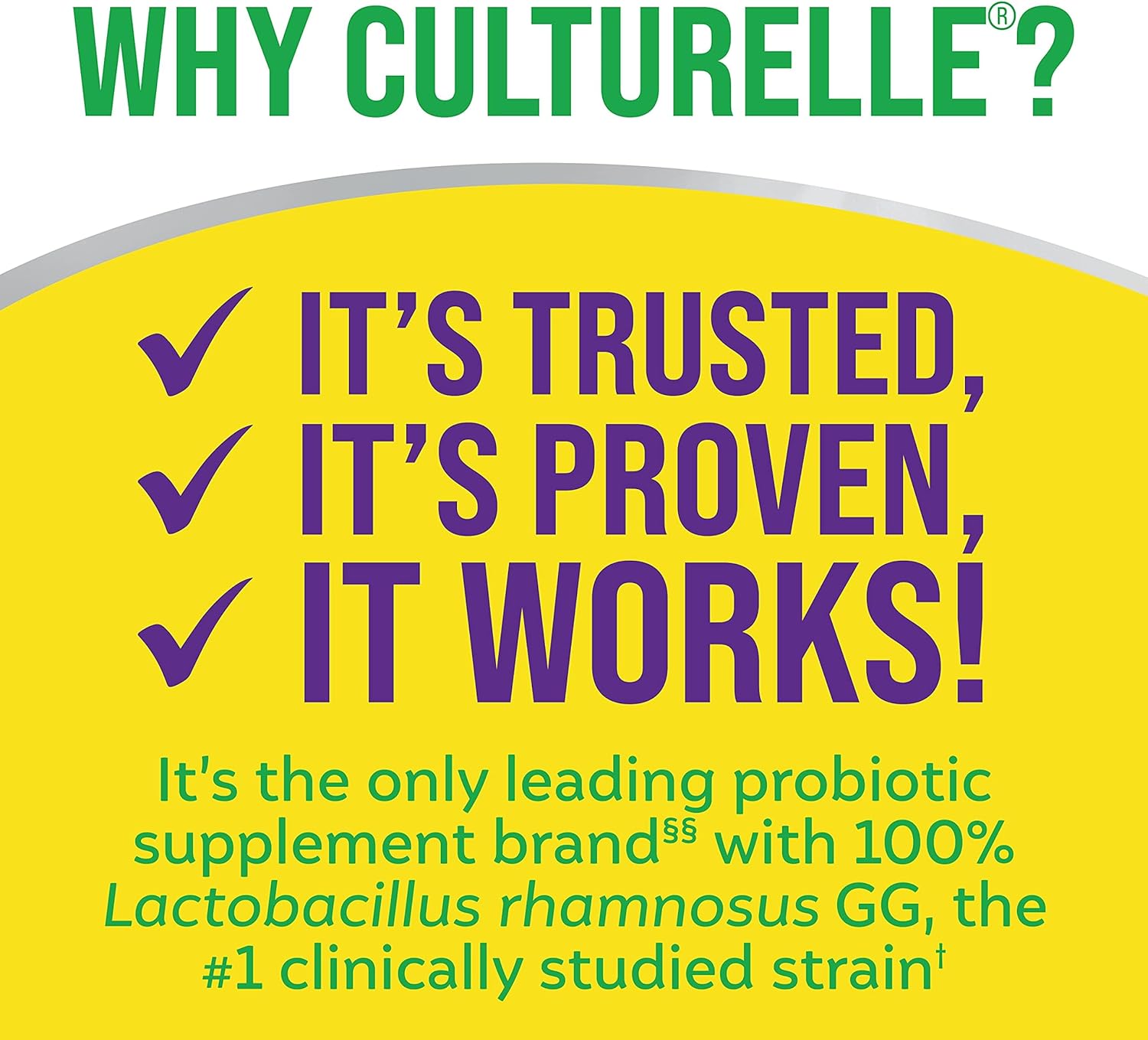 Culturelle Pro Strength Daily Probiotic Capsules for Digestive & Immune Health, Gluten & Soy Free, 4 Month Supply - 120 Count