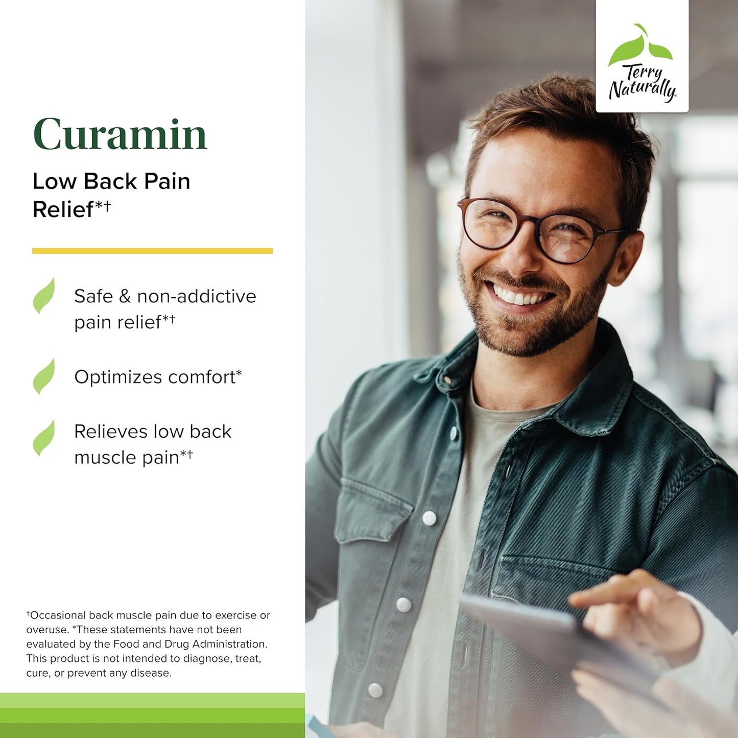 Curamin Low Back Pain Relief Capsules with DLPA & Curcumin for Enhanced Absorption - Herbal Support Formula for Relief - 60 Ct