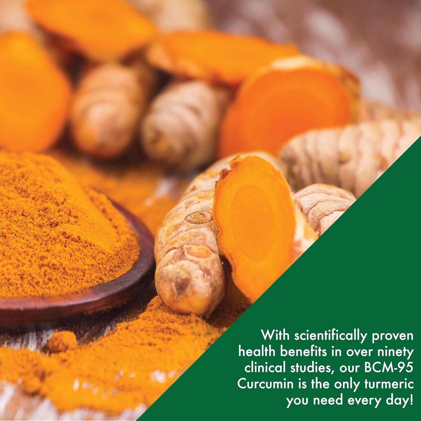 Curcumin 650mg BCM-95 Curcugreen Complex for Healthy Inflammation | High Absorption Turmeric | Clinically Studied | Non-GMO | Pack of 60