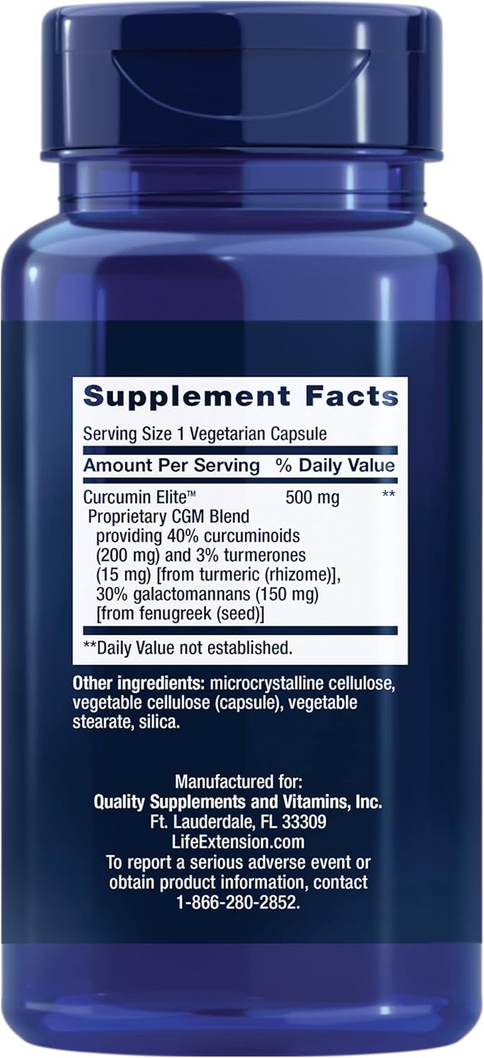 Curcumin Elite™ Turmeric Extract Capsules - 500mg with Fenugreek for Inflammation, Heart, & Immune Support - 30 Capsules, Gluten-Free & Non-GMO - BoostGo Australia