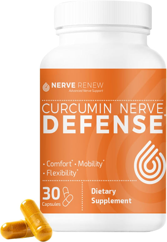 Curcumin Nerve Renew Supplement with Meriva for Nerve Nourishment - 30 Capsules