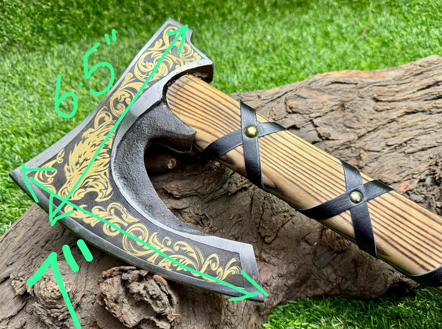 Custom Viking Bearded Camping Axe - Hand-Forged Carbon Steel with Rose Wood Shaft by Poshland AX-7004