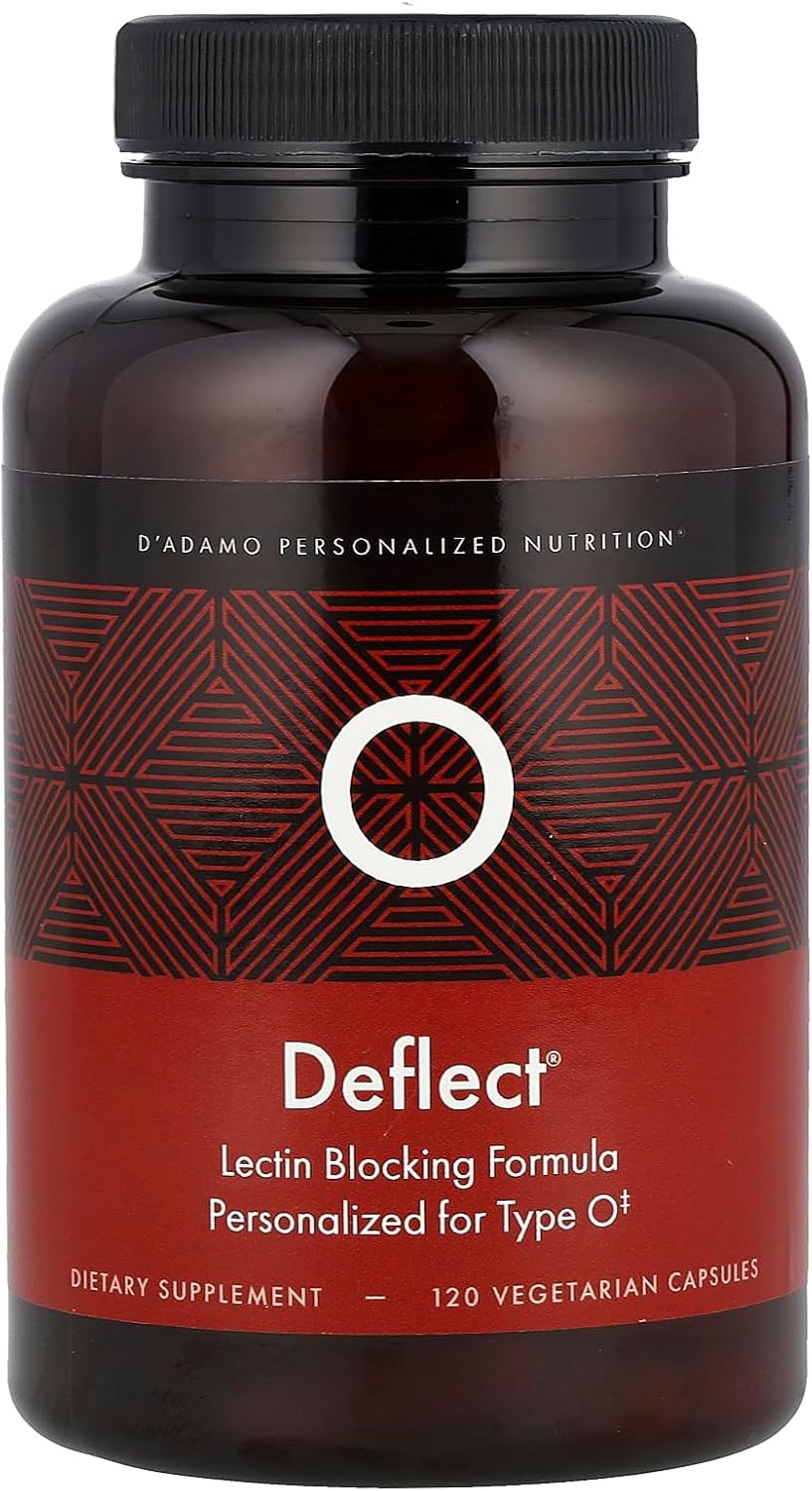 D'Adamo Deflect® O, Lectin Blocking Formula - 120 Vegetarian Capsules for Personalized Nutrition