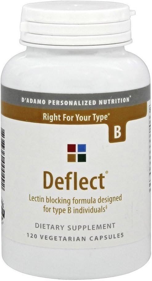 D'Adamo Personalized Nutrition Deflect B - 120 Capsules for Immune Support & Gut Health
