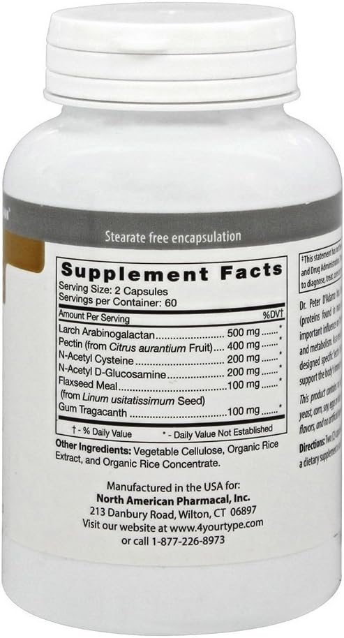 D'Adamo Personalized Nutrition Deflect B - 120 Capsules for Immune Support & Gut Health