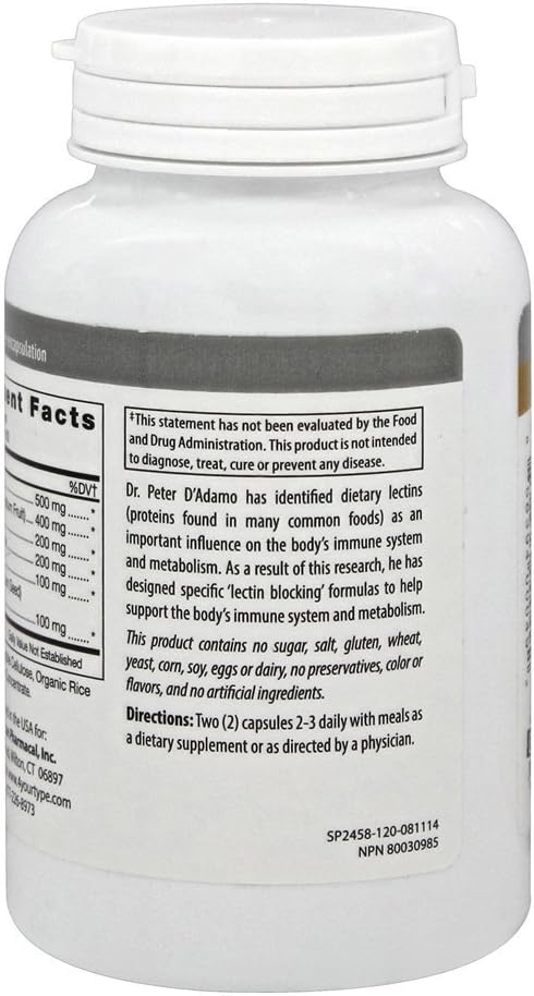 D'Adamo Personalized Nutrition Deflect B - 120 Capsules for Immune Support & Gut Health