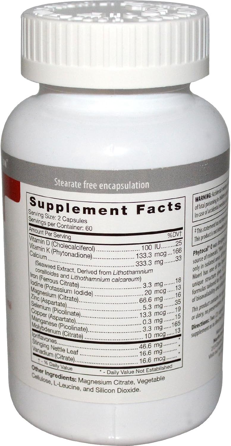 D'Adamo Phytocal O 120 Vegetarian Capsules - Essential Mineral Supplement