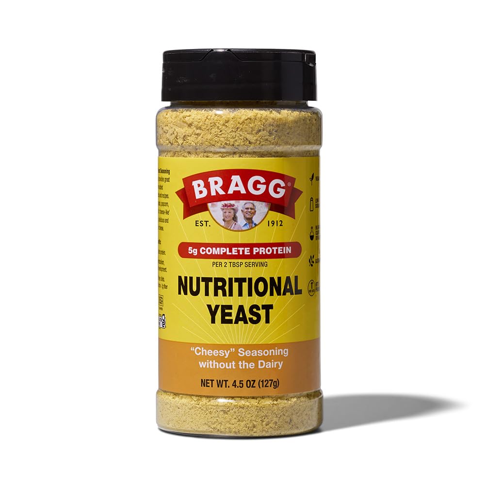 Dairy-Free Parmesan Cheese Substitute - Bragg Nutritional Yeast Seasoning - 4.5 oz - Ideal for Salads, Pastas, and Vegetables - BoostGo Australia
