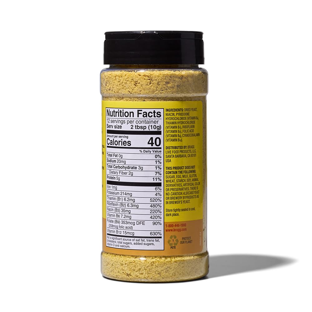 Dairy-Free Parmesan Cheese Substitute - Bragg Nutritional Yeast Seasoning - 4.5 oz - Ideal for Salads, Pastas, and Vegetables - BoostGo Australia