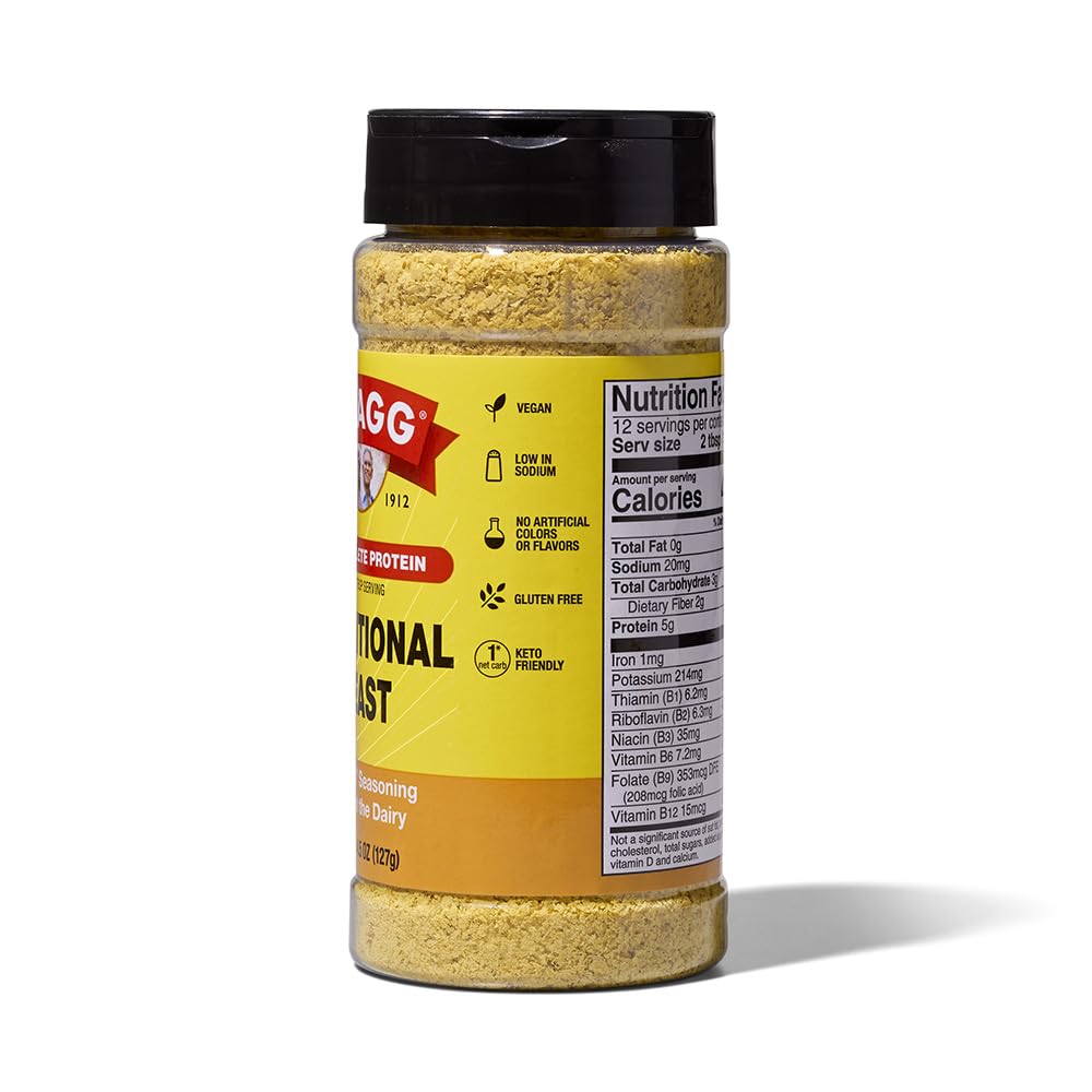 Dairy-Free Parmesan Cheese Substitute - Bragg Nutritional Yeast Seasoning - 4.5 oz - Ideal for Salads, Pastas, and Vegetables - BoostGo Australia