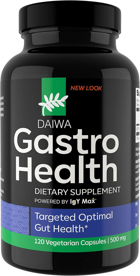 Daiwa Gastro Health Digestion Aid Supplements - 120 Count for Gut Health & Immune Support