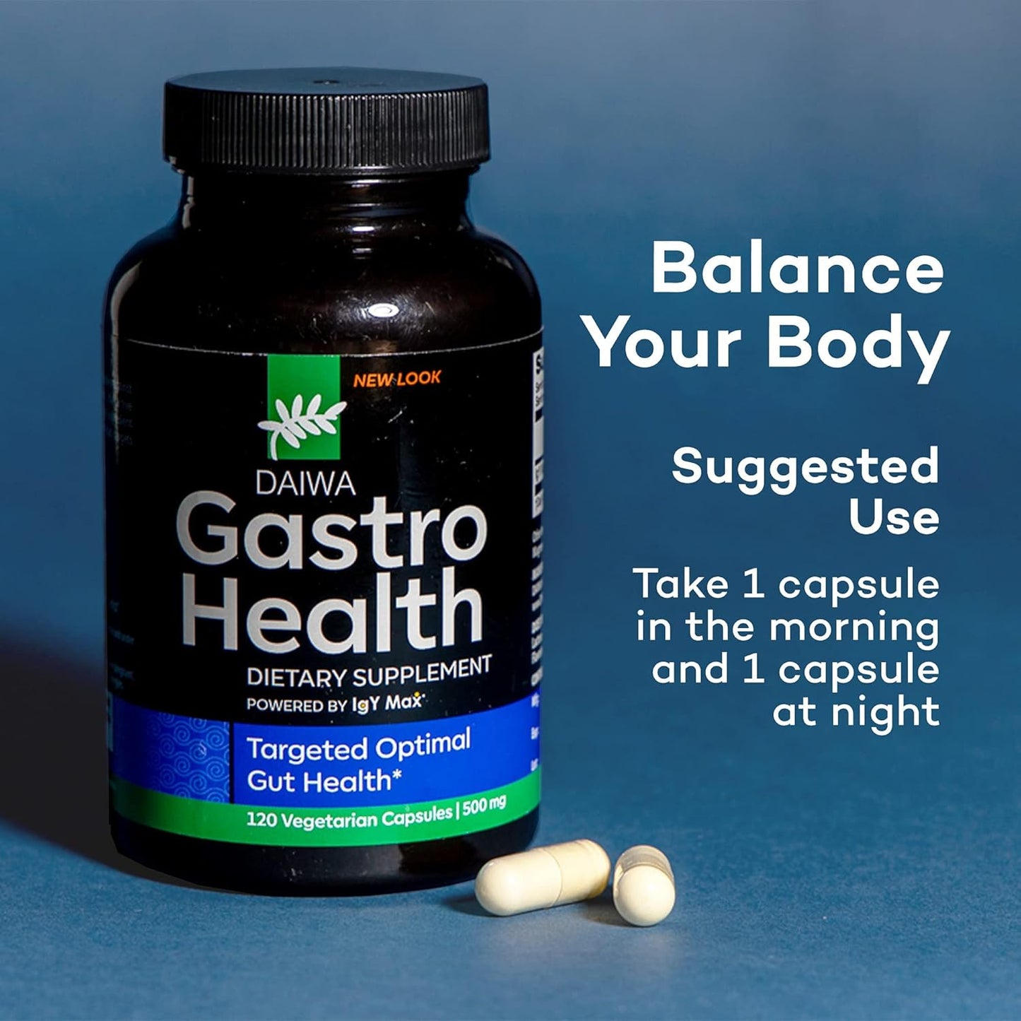 Daiwa Gastro Health Digestion Aid Supplements - 120 Count for Gut Health & Immune Support