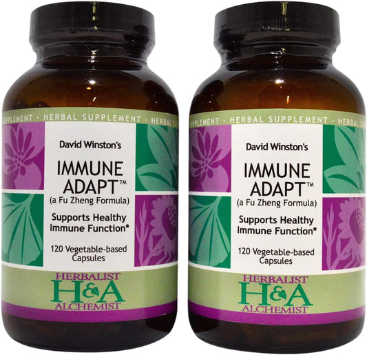 David Winston's Immune Adapt Fu Zheng Capsules - 2 Pack, 4 Month Supply, 120 Ct Each - Herbal Formula for Healthy Immune Support