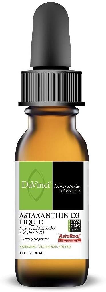 Davinci Laboratories Astaxanthin D3 Liquid Supplement - 1 fl oz Bottle