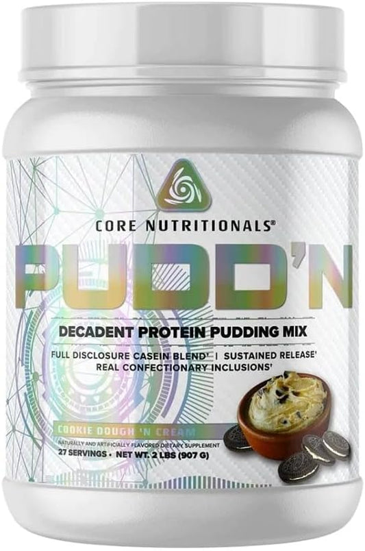 Decadent Protein Pudding Mix with Full Disclosure Casein Blend - Cookie Dough'n Cream Flavor - 20g Protein - 27 Servings - Sustained Release - 2 lb - BoostGo Australia