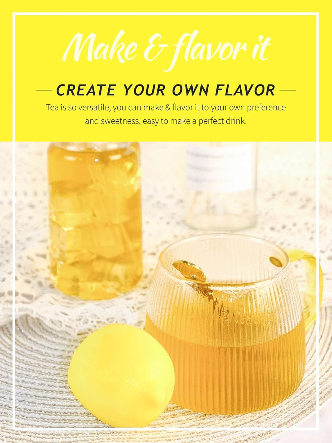 Decaf Lemon Green Tea Bags - 100 Count, Refreshing Flavor & Aroma